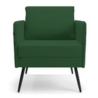 Kit 02 Poltronas Mari Veludo Pés Palito De Ferro Preto D03 -