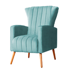 Kit 02 Poltronas Melinda Veludo Cores - Ds Estofados - Azul T