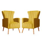 Kit 02 Poltronas Melinda Veludo Cores - Ds Estofados - Mostar