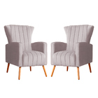 Kit 02 Poltronas Melinda Veludo Cores - Ds Estofados - Rosê