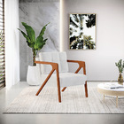 Kit 02 Poltronas Melissa Corano Branco Base De Madeira Castan