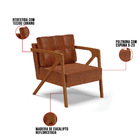 Kit 02 Poltronas Melissa Corano Nozes Base De Madeira Castanho