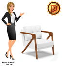 Kit 02 Poltronas Melissa Corino Base De Madeira Castanho D03