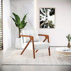 Kit 02 Poltronas Melissa Corino Base De Madeira Castanho D03