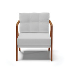 Kit 02 Poltronas Melissa Linho Base De Madeira Castanho D03 -