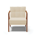 Kit 02 Poltronas Melissa Linho Base De Madeira Castanho D03 -