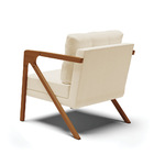 Kit 02 Poltronas Melissa Linho Base De Madeira Castanho D03 -