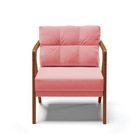 Kit 02 Poltronas Melissa Suede Base De Madeira Castanho D03 -