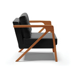 Kit 02 Poltronas Melissa Suede Base De Madeira Castanho D03 -