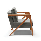 Kit 02 Poltronas Melissa Suede Grafite Base De Madeira Castan