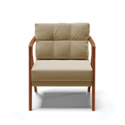 Kit 02 Poltronas Melissa Suede Marrom Rato Base De Madeira Ca