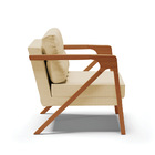 Kit 02 Poltronas Melissa Veludo Luxo Base De Madeira Castanho