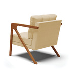 Kit 02 Poltronas Melissa Veludo Luxo Base De Madeira Castanho