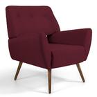 Kit 02 Poltronas Melli Pés Palito Madeira B-278 Veludo Marsal