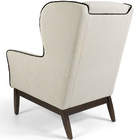 Kit 02 Poltronas Milena Base Madeira Algodão Capuccino - Next