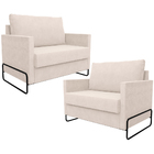 Kit 02 Poltronas Namoradeira 1 Lugar Sala De Estar Malta L02