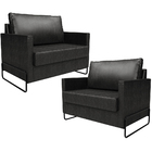 Kit 02 Poltronas Namoradeira 1 Lugar Sala De Estar Malta L02