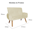 Kit 02 Poltronas Namoradeiras Emília Suede Cores - Ds Estofad