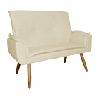 Kit 02 Poltronas Namoradeiras Emília Suede Cores - Ds Estofad