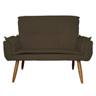 Kit 02 Poltronas Namoradeiras Emília Suede Cores - Ds Estofad