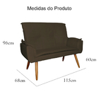 Kit 02 Poltronas Namoradeiras Emília Suede Cores - Ds Estofad