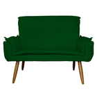 Kit 02 Poltronas Namoradeiras Emília Suede Cores - Ds Estofad