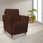Kit 02 Poltronas Nicolle Pés Palito Suede Marrom - D'classe D
