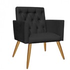 Kit 02 Poltronas Nina Capitonê Decorativa Sala De Estar Recep