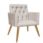 Kit 02 Poltronas Nina Capitonê Decorativa Sala De Estar Recep