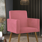 Kit 02 Poltronas Nina Decorativa Para Recepção Rosa