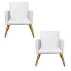 Kit 02 Poltronas Nina Decorativa Sala De Estar Recepção Corin