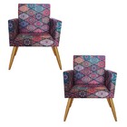 Kit 02 Poltronas Nina Decorativa Sala De Estar Recepção Manda