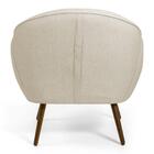 Kit 02 Poltronas Nina Pés Palito Madeira C-107 Linho Bege - D