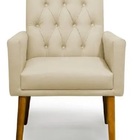 Kit 02 Poltronas Nina Retro Suede Bege  Meu Lar Decorações