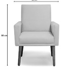 Kit 02 Poltronas Nina Retro Suede Bege  Meu Lar Decorações