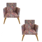 Kit 02 Poltronas Nina Rodapé Sala De Estar Recepção Escritóri