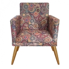 Kit 02 Poltronas Nina Rodapé Sala De Estar Recepção Escritóri