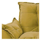 Kit 02 Poltronas Opala Base Giratória De Madeira Suede Amarel