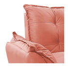 Kit 02 Poltronas Opala Base Giratória De Madeira Suede Coral