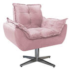 Kit 02 Poltronas Opala Base Giratória De Metal Corano - Amare