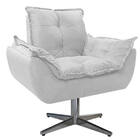 Kit 02 Poltronas Opala Base Giratória De Metal Corano - Amare