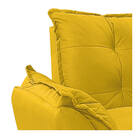 Kit 02 Poltronas Opala Base Giratória De Metal Corano Amarelo