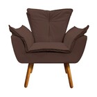 Kit 02 Poltronas Opala Com 02 Puffs Opala Corino Pés Palito C