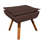 Kit 02 Poltronas Opala Com 02 Puffs Opala Corino Pés Palito C