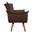 Kit 02 Poltronas Opala Com 02 Puffs Opala Corino Pés Palito C