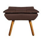 Kit 02 Poltronas Opala Com 02 Puffs Opala Corino Pés Palito C