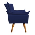 Kit 02 Poltronas Opala Com 02 Puffs Opala Corino Pés Palito C