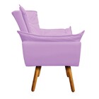 Kit 02 Poltronas Opala Corino Pés Palito Castanho - D'rossi -