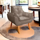 Kit 02 Poltronas Opala Decorativas Para Sala E Quarto Pés Pal