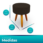 Kit 02 Poltronas Opala E 01 Puff Decorativos Para Sala E Quar